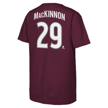Colorado Avalanche detské tričko Nathan MacKinnon #29 NHL Flat Name & Number Short Sleeve Cotton