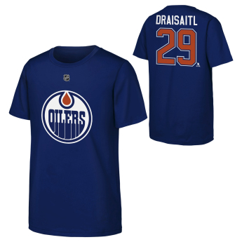 Edmonton Oilers detské tričko NHL Flat Name & Number Short Sleeve Cotton