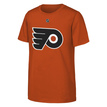 Philadelphia Flyers detské tričko Travis Konecny #11 NHL Flat Name & Number Short Sleeve Cotton