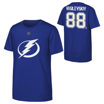 Tampa Bay Lightning detské tričko NHL Flat Name & Number Short Sleeve