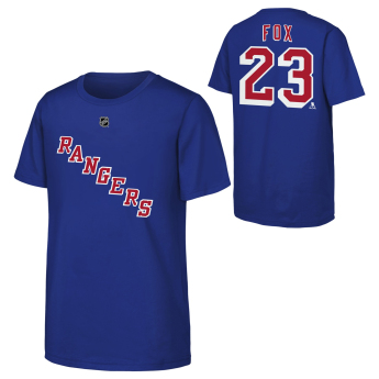 New York Rangers detské tričko NHL Flat Name & Number Short Sleeve Cotton
