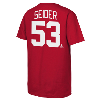 Detroit Red Wings detské tričko NHL Flat Name & Number Short Sleeve Cotton