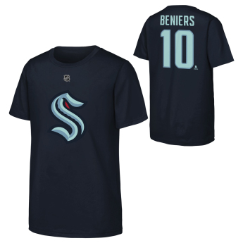 Seattle Kraken detské tričko NHL Flat Name & Number Short Sleeve Cotton