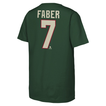 Minnesota Wild detské tričko NHL Flat Name & Number Short Sleeve Cotton