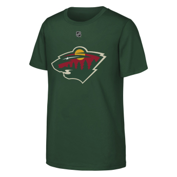 Minnesota Wild detské tričko NHL Flat Name & Number Short Sleeve Cotton