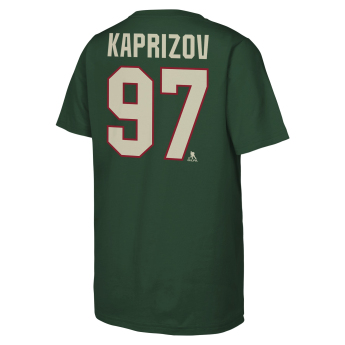 Minnesota Wild detské tričko Kirill Kaprizov #97 NHL Flat Name & Number Short Sleeve Cotton