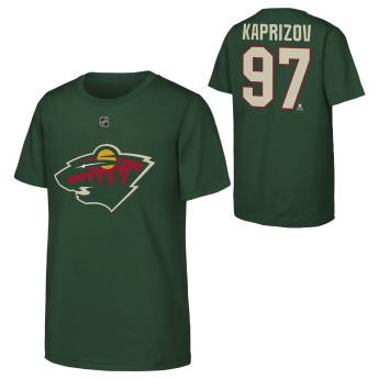 Minnesota Wild detské tričko Kirill Kaprizov #97 NHL Flat Name & Number Short Sleeve Cotton