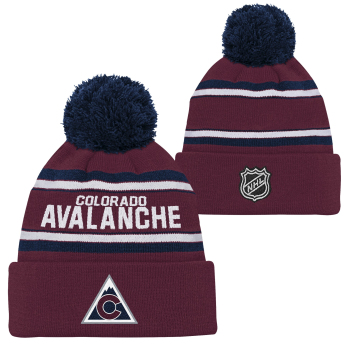 Colorado Avalanche detská zimná čiapka NHL 3rd Jersey Jacquard Cuff Pom