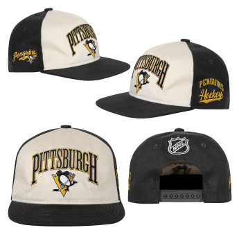 Pittsburgh Penguins detská čiapka baseballová šiltovka NHL Flatbrim Arch Deadstock Snapback