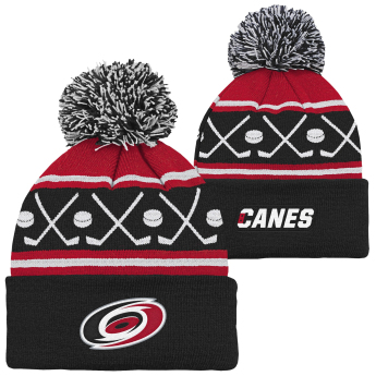 Carolina Hurricanes detská zimná čiapka NHL Face-Off Cuff Pom