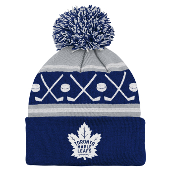 Toronto Maple Leafs detská zimná čiapka NHL Face-Off Cuff Pom