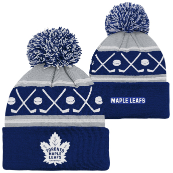 Toronto Maple Leafs detská zimná čiapka NHL Face-Off Cuff Pom