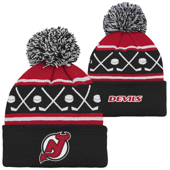New Jersey Devils detská zimná čiapka NHL Face-Off Cuff Pom