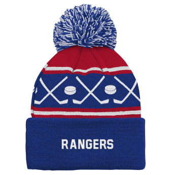 New York Rangers detská zimná čiapka NHL Face-Off Cuff Pom