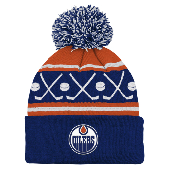 Edmonton Oilers detská zimná čiapka NHL Face-Off Cuff Pom