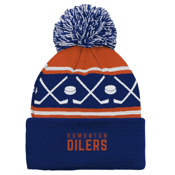 Edmonton Oilers detská zimná čiapka NHL Face-Off Cuff Pom