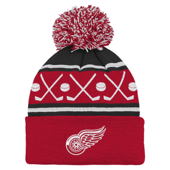 Detroit Red Wings detská zimná čiapka NHL Face-Off Cuff Pom