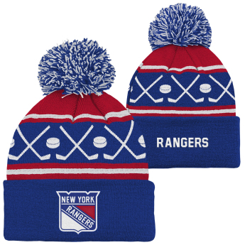 New York Rangers detská zimná čiapka NHL Face-Off Cuff Pom