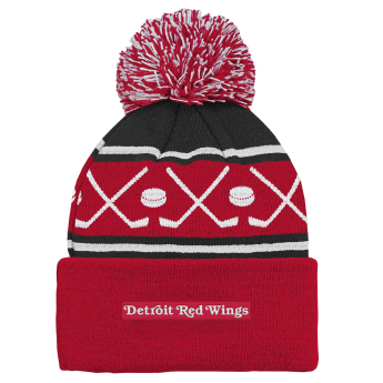 Detroit Red Wings detská zimná čiapka NHL Face-Off Cuff Pom
