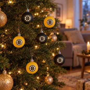 Boston Bruins vianočné ozdoby NHL 12 Pack Ball Ornament Set
