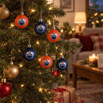 Edmonton Oilers vianočné ozdoby NHL FOCO 12 Pack Ball Ornament Set