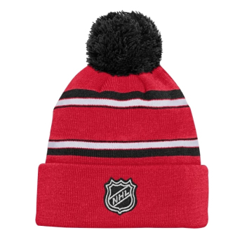 Chicago Blackhawks detská zimná čiapka 3Rd Jersey Jacquard Cuff Pom