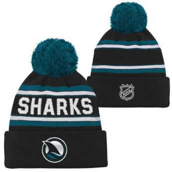 San Jose Sharks detská zimná čiapka 3Rd Jersey Jacquard Cuff Pom
