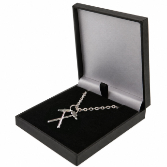 West Ham United retiazka na krk s príveskom Silver Plated Boxed Hammers Pendant