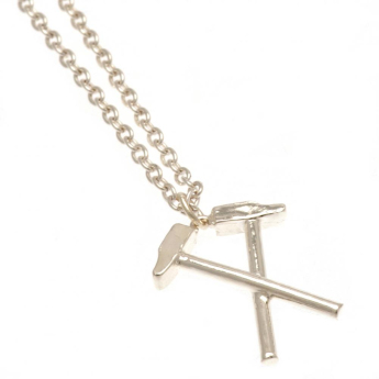 West Ham United retiazka na krk s príveskom Silver Plated Boxed Hammers Pendant