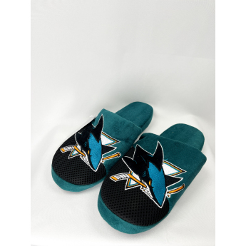 San Jose Sharks pánske šľapky Team Logo Staycation Slipper