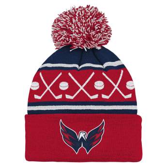 Washington Capitals detská zimná čiapka NHL Face-Off Cuff Pom