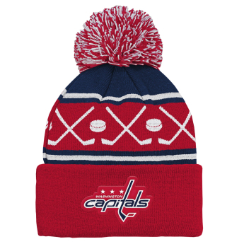 Washington Capitals detská zimná čiapka NHL Face-Off Cuff Pom