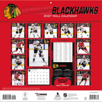 Chicago Blackhawks kalendár NHL 2027 Wall