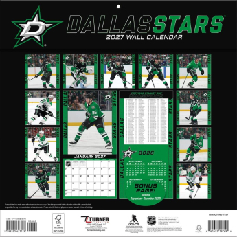 Dallas Stars kalendár NHL 2027 Wall