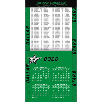 Dallas Stars kalendár NHL 2027 Wall