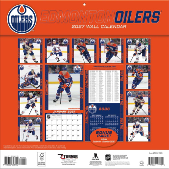 Edmonton Oilers kalendár NHL 2027 Wall