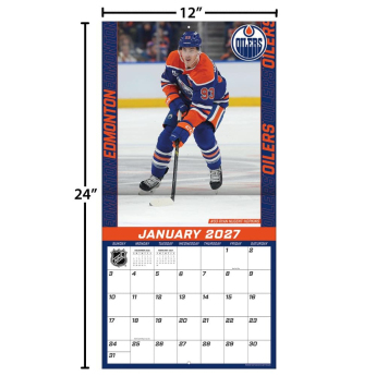 Edmonton Oilers kalendár NHL 2027 Wall