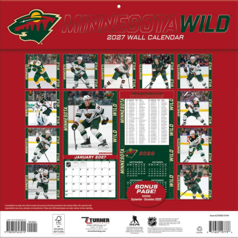 Minnesota Wild kalendár NHL 2027 Wall