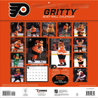 Philadelphia Flyers kalendár Gritty 2027 Wall