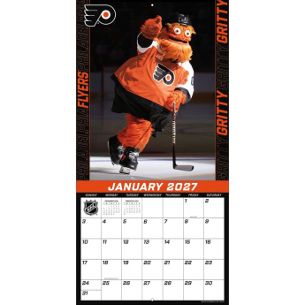 Philadelphia Flyers kalendár Gritty 2027 Wall