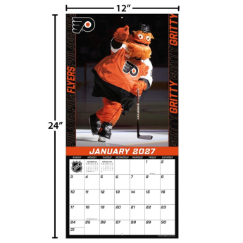 Philadelphia Flyers kalendár Gritty 2027 Wall