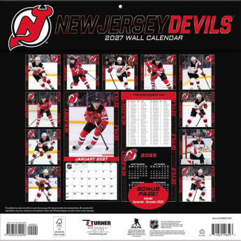 New Jersey Devils kalendár NHL 2027 Wall