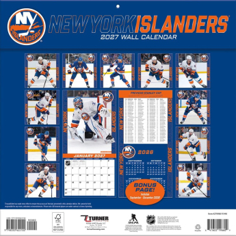 New York Islanders kalendár NHL 2027 Wall