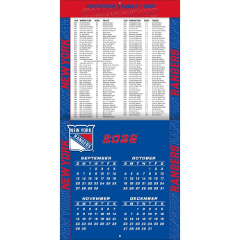 New York Rangers kalendár NHL 2027 Wall