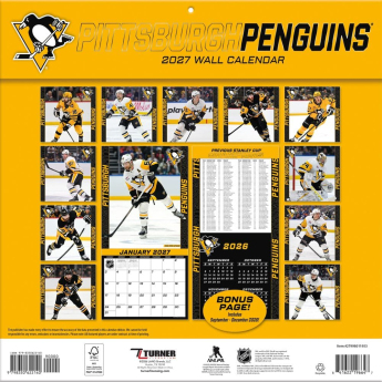 Pittsburgh Penguins kalendár NHL 2027 Wall