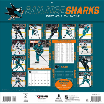 San Jose Sharks kalendár NHL 2027 Wall