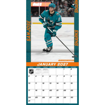 San Jose Sharks kalendár NHL 2027 Wall