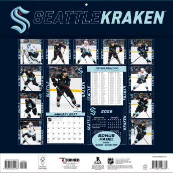 Seattle Kraken kalendár NHL 2027 Wall