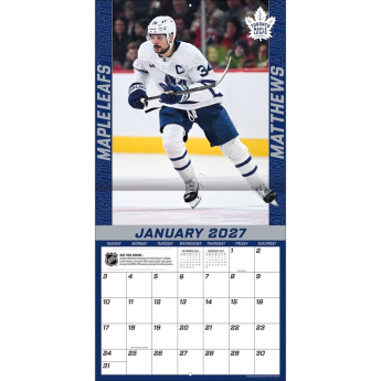 Toronto Maple Leafs kalendár NHL #34 Auston Matthews 2027 Wall