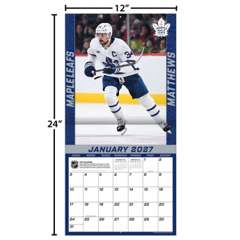 Toronto Maple Leafs kalendár NHL #34 Auston Matthews 2027 Wall